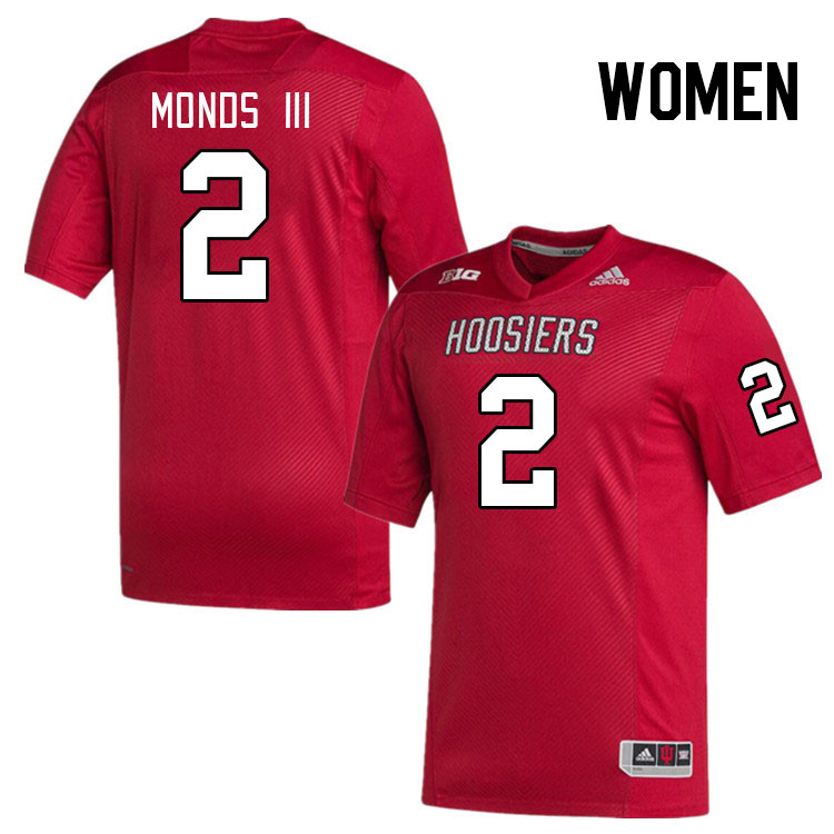 Women #2 James Monds III Indiana Hoosiers College Football Jerseys Stitched-Red